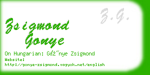 zsigmond gonye business card